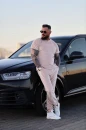 Komplet męski OLAVOGA PIFFLE 2025 beżowy – maWer Fashion