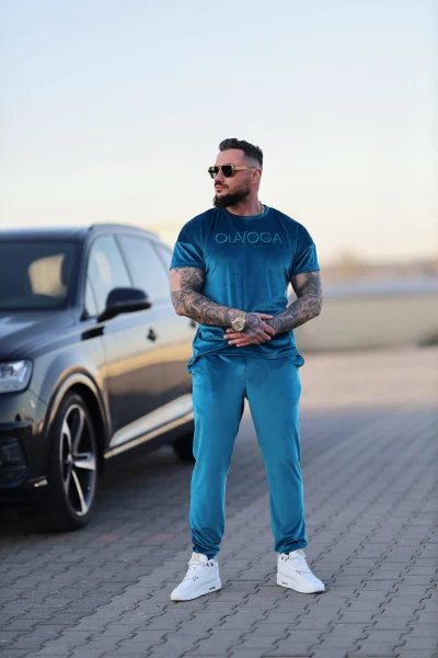 Komplet męski OLAVOGA PIFFLE 2025 morski – maWer Fashion