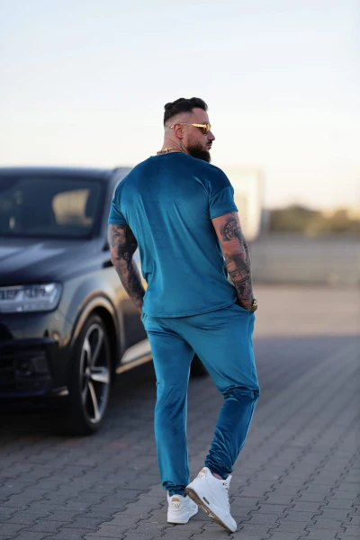 Komplet męski OLAVOGA PIFFLE 2025 morski – maWer Fashion