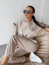 Komplet damski OLAVOGA TIPSY 2025 beżowy - maWer Fashion