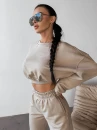Komplet damski OLAVOGA TIPSY 2025 beżowy - maWer Fashion