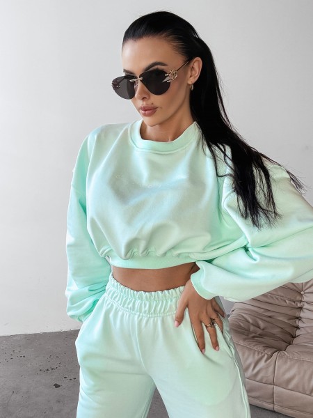 Komplet damski OLAVOGA TIPSY 2025 miętowy - maWer Fashion