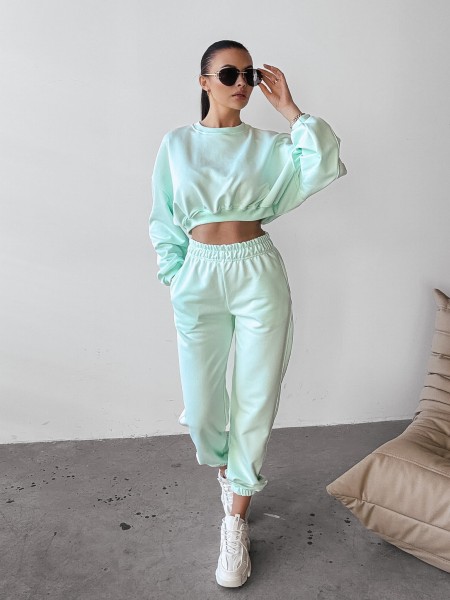 Komplet damski OLAVOGA TIPSY 2025 miętowy - maWer Fashion