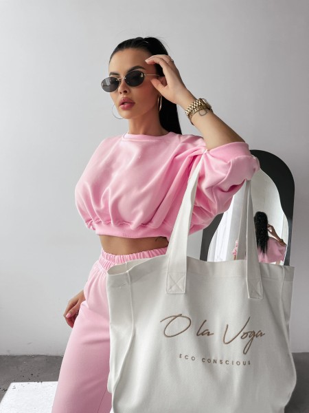 Komplet damski OLAVOGA TIPSY 2025 różowy - maWer Fashion