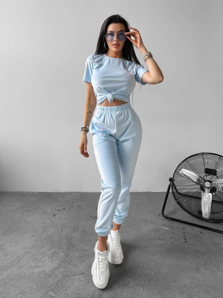 Komplet damski OLAVOGA GET OVER 2025 niebieski – maWer Fashion