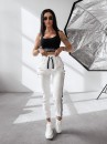 Spodnie damskie OLAVOGA STEAM 2025 biały - maWer Fashion