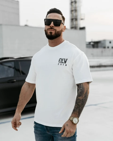T-shirt męski OLAVOGA BAKAR 2025 ecru – maWer Fashion