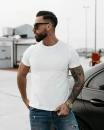 T-shirt męski OLAVOGA SWEET PEONY 2025 ecru - maWer Fashion