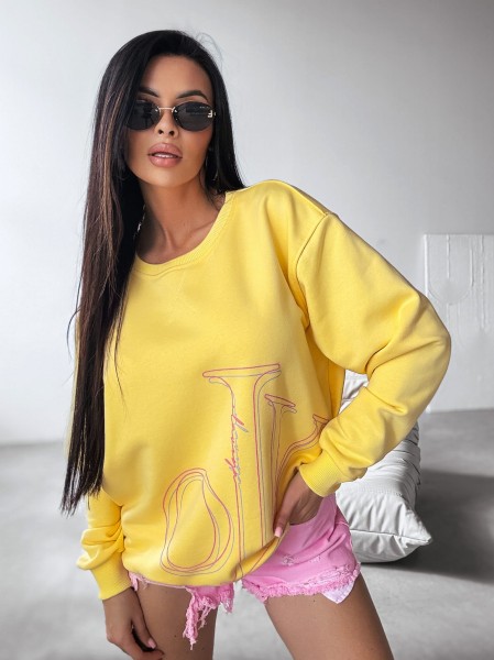Bluza damska OLAVOGA APLOMB 2025 żółta - maWer Fashion