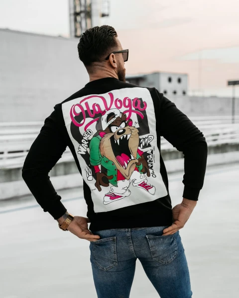 Bluza męska OLAVOGA LUPUS 2025 czarna – maWer Fashion