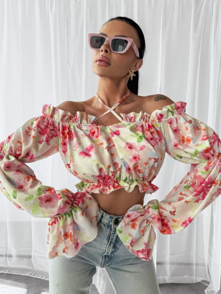 Bluzka damska OLAVOGA GENTLE 2025 spring bouquet  - maWer Fashion