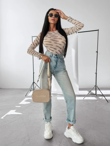Body damskie OLAVOGA POND 2025 beżowe - maWer Fashion
