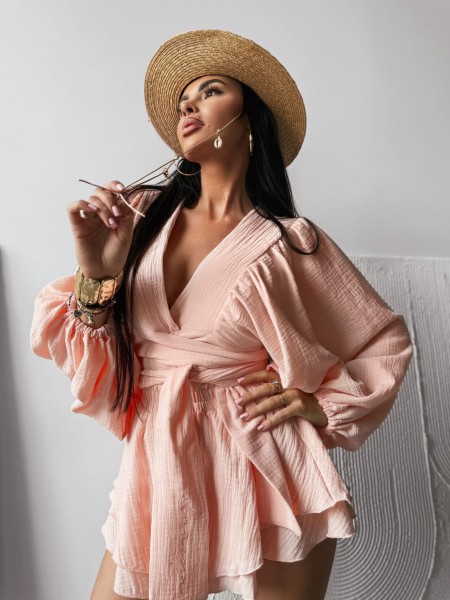 komplet NEGRONI 860.jpgKomplet damski OLAVOGA NEGRONI 2025 brzoskwinia – maWer Fashion