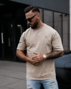 T-shirt męski OLAVOGA WASHED 2025 beżowy - maWer Fashion