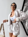 Spodenki damskie OLAVOGA TINTO 2025 szare - maWer Fashion