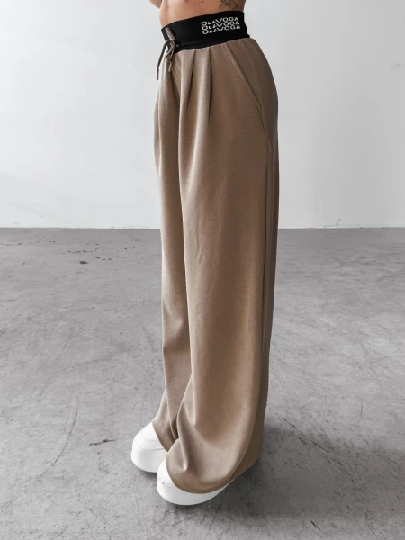 Spodnie damskie OLAVOGA XAUS 2025 beż – maWer Fashion