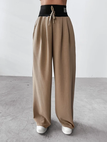 Spodnie damskie OLAVOGA XAUS 2025 beż – maWer Fashion