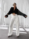 Spodnie damskie OLAVOGA SEINE 2025 ecru - maWer Fashion