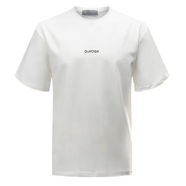 T-shirt męski OLAVOGA GREAK 2025 ecru - maWer Fashion