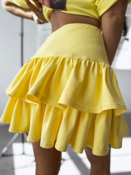 Spódnica damska OLAVOGA OLMECA 2025 żółta - maWer Fashion