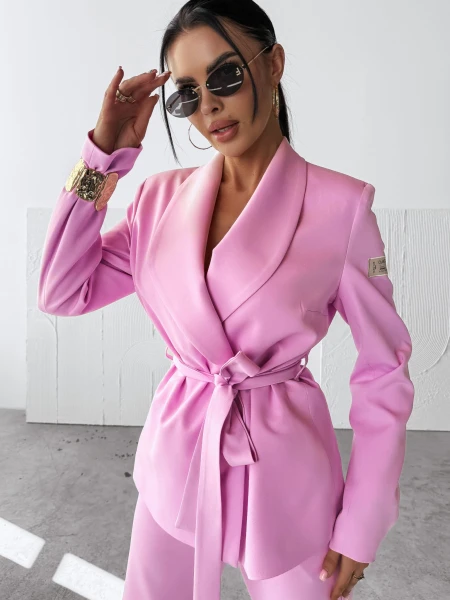 Komplet damski OLAVOGA MARGARITA 2025 róż - maWer Fashion