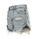 Spodenki jeansowe damskie OLAVOGA GREASE 2025 jasny niebieski - maWer Fashion