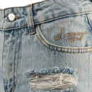 Spodenki jeansowe damskie OLAVOGA GREASE 2025 jasny niebieski - maWer Fashion
