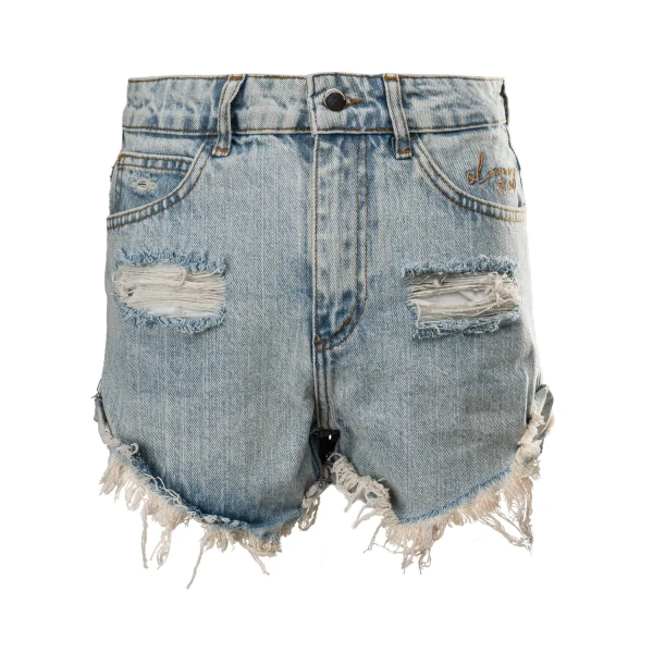 Spodenki jeansowe damskie OLAVOGA GREASE 2025 jasny niebieski - maWer Fashion