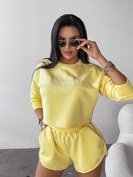 Komplet damski OLAVOGA WEST 2025 żółty - maWer Fashion