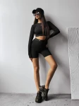Komplet damski OLAVOGA STRIKT 2025 czarny - maWer Fashion