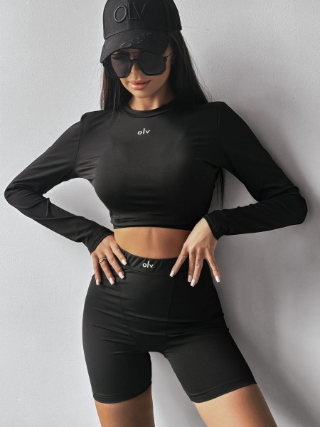 Komplet damski OLAVOGA STRIKT 2025 czarny - maWer Fashion