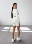 Komplet damski OLAVOGA STRIKT 2025 ecru - maWer Fashion