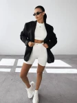 Komplet damski OLAVOGA STRIKT 2025 ecru - maWer Fashion