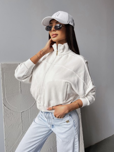Bluza damska OLAVOGA SAING 2025 ecru - maWer Fashion