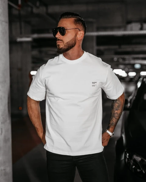 T-shirt męski OLAVOGA LANDO 2025 ecru - maWer Fashion