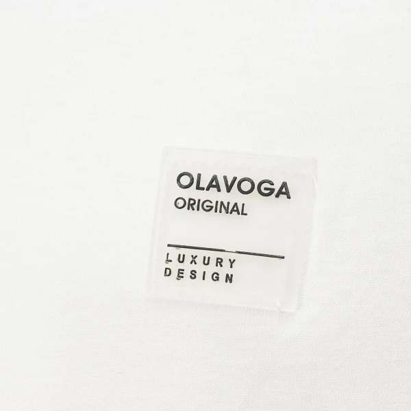 T-shirt męski OLAVOGA LANDO 2025 ecru - maWer Fashion