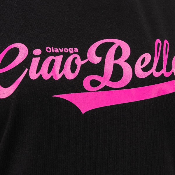 T-shirt damski OLAVOGA LINDO 2025 czarny - maWer Fashion