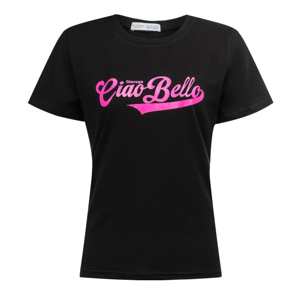 T-shirt damski OLAVOGA LINDO 2025 czarny - maWer Fashion