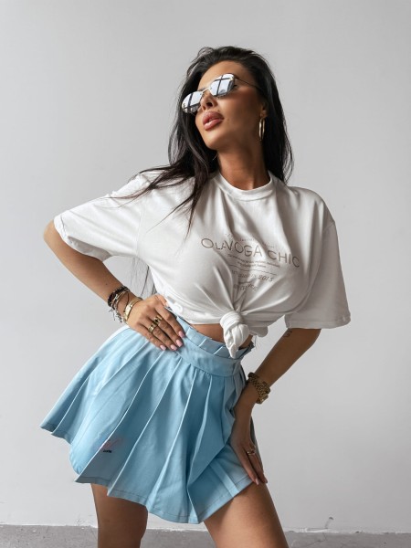 Spódnica damska OLAVOGA MOSA 2025 niebieska - maWer Fashion