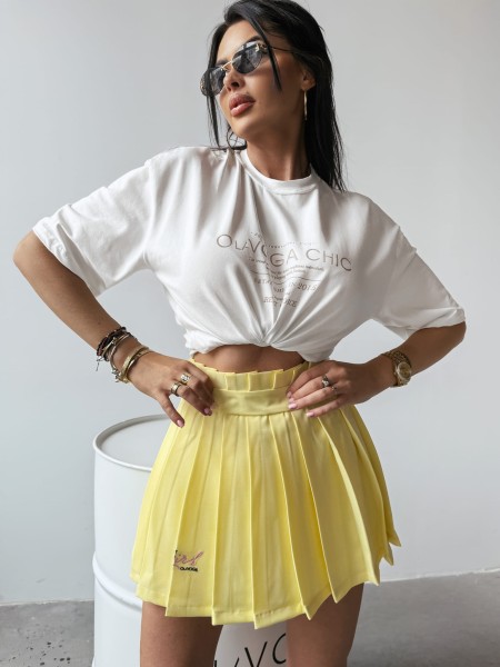 Spódnica damska OLAVOGA MOSA 2025 żółta - maWer Fashion