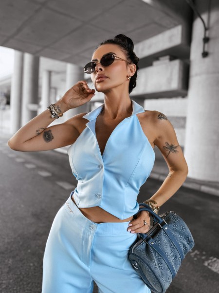 Komplet damski OLAVOGA NICE 2025 błękit - maWer Fashion