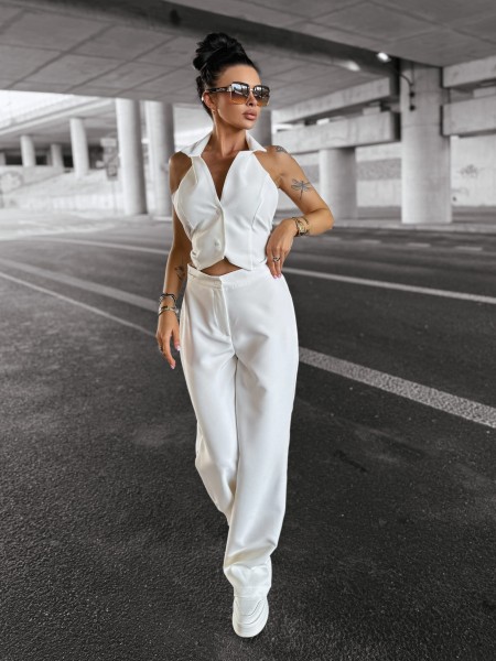 Komplet damski OLAVOGA NICE 2025 ecru - maWer Fashion