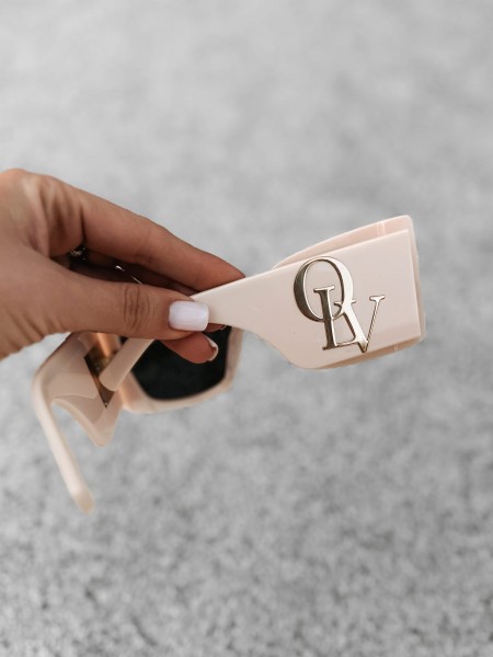 Okulary damskie przeciwsłoneczne OLAVOGA EYZ beżowe - maWer Fashion