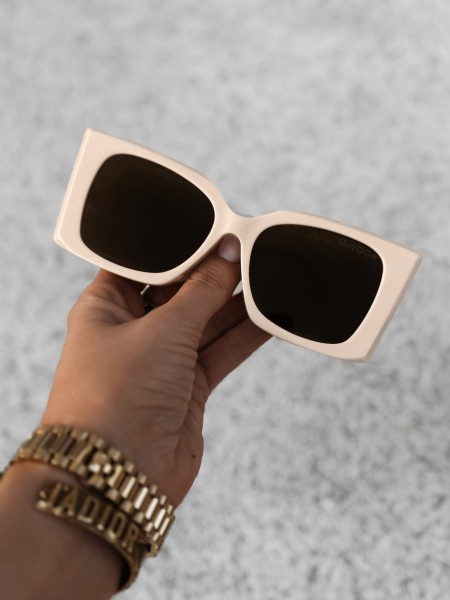 Okulary damskie przeciwsłoneczne OLAVOGA EYZ beżowe - maWer Fashion