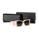 Okulary damskie przeciwsłoneczne OLAVOGA EYZ beżowe - maWer Fashion