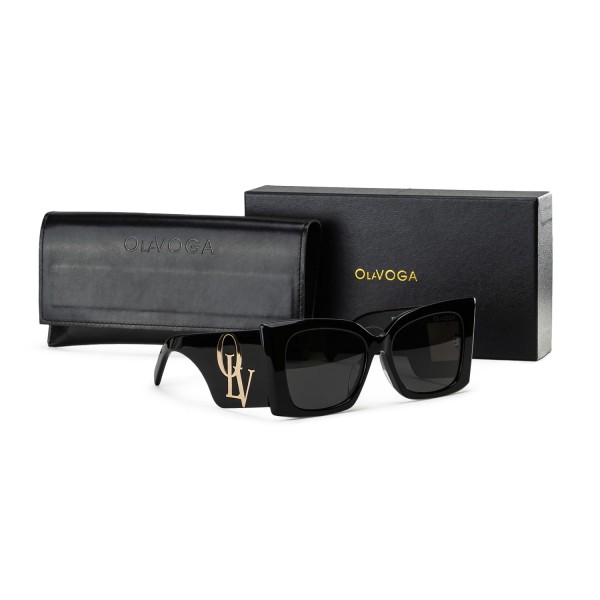 Okulary damskie przeciwsłoneczne OLAVOGA EYZ czarne - maWer Fashion