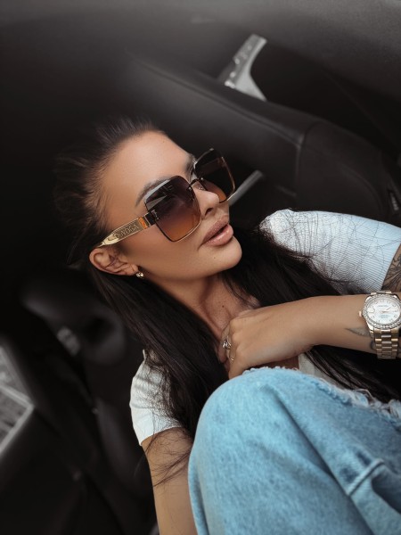 Okulary damskie przeciwsłoneczne OLAVOGA CLOSE 2025 beżowe - maWer Fashion