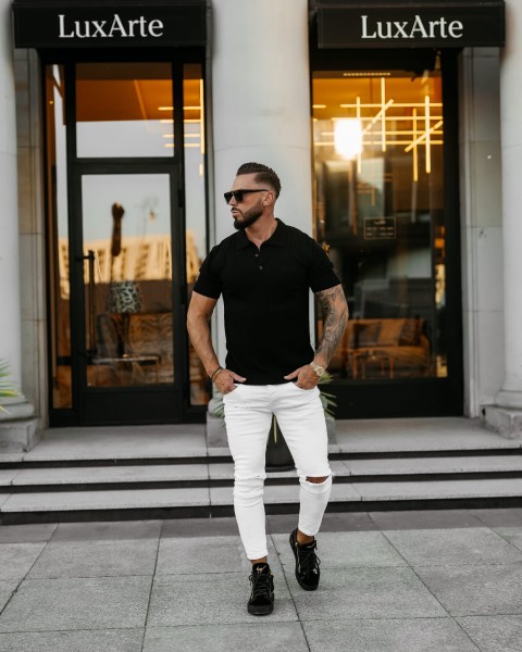 Sweter męski OLAVOGA TERON 2025 czarny -¬ maWer Fashion
