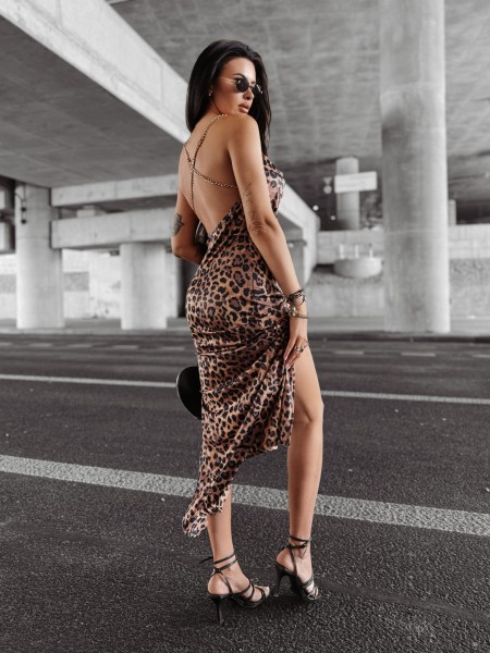 Sukienka damska OLAVOGA MUZA 2025 pantera - maWer Fashion