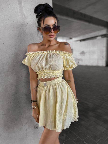 Komplet damski OLAVOGA DANTE 2025 żółty - maWer Fashion